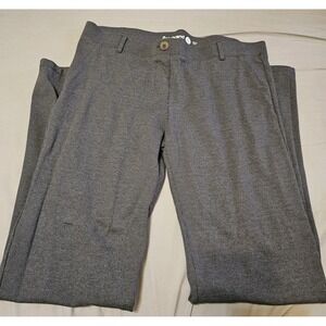 Betabrand Women's Pinstripe Dress Pant Yoga Pant Bootcut Pants Dark Gray Sz XL